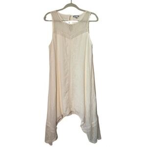 j gee white Lacy boho‎ summer festival dress Size Medium